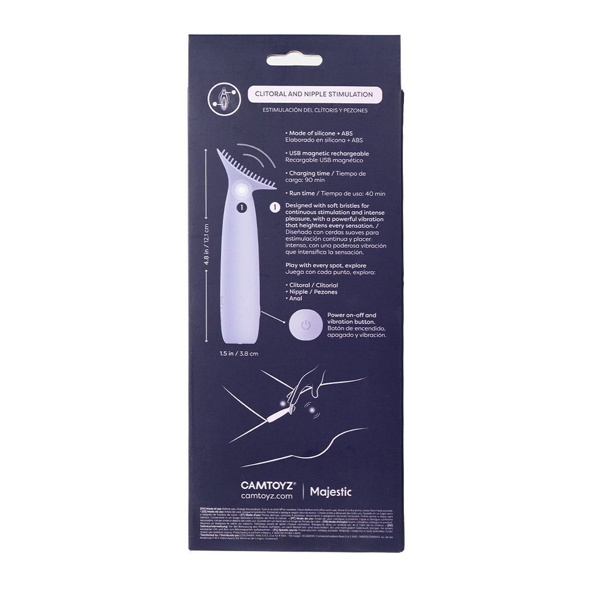 Teesy Vibrador de Clítoris y Pezones — Cerdas Suaves, 7 Modos & Placer Multizonal