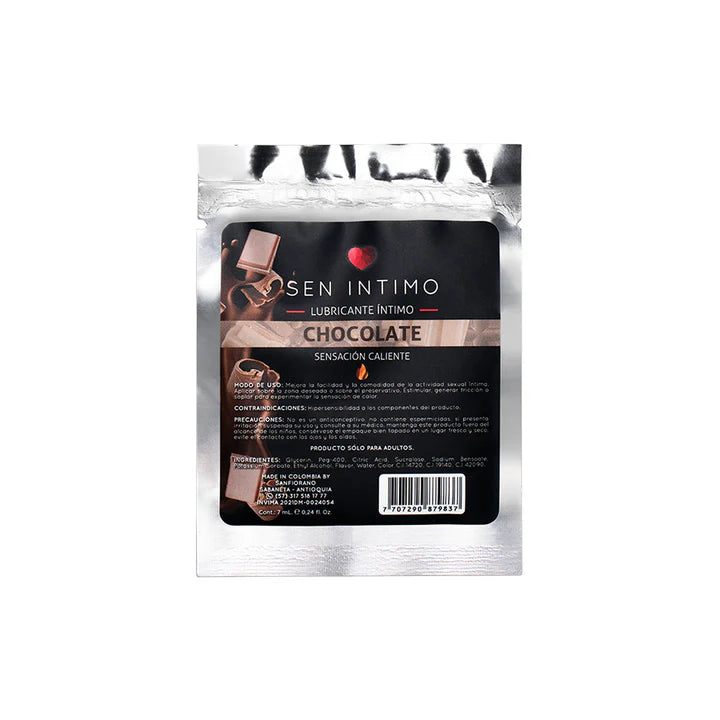Lubricante Íntimo Chocolate — Sensación Caliente x 7ML
