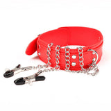 Collar con Pezoneras Rek — Acero Inoxidable, 2 en 1 & Placer Extremo