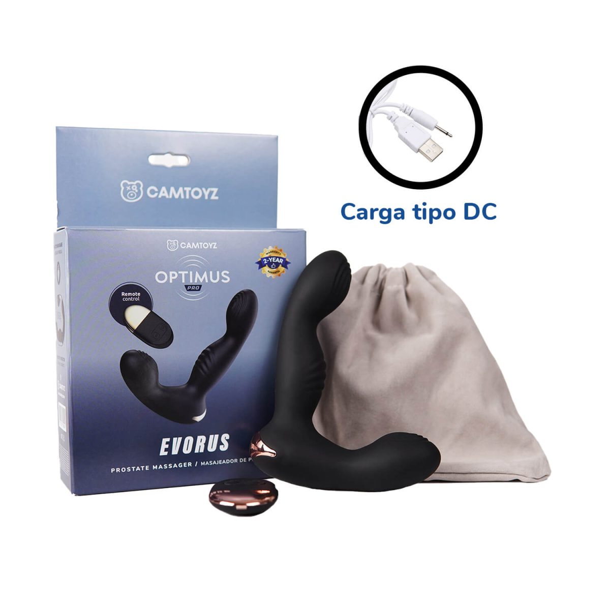 Masajeador de Próstata Evorus Camtoyz — 10 Frecuencias, Control Remoto & Placer de Precisión