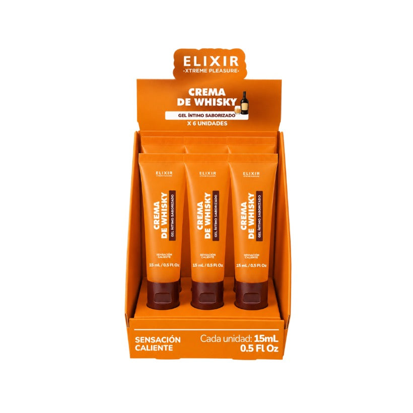Lubricante Íntimo Saborizado Crema de Whisky Elixir – Sensación Caliente 15 ml