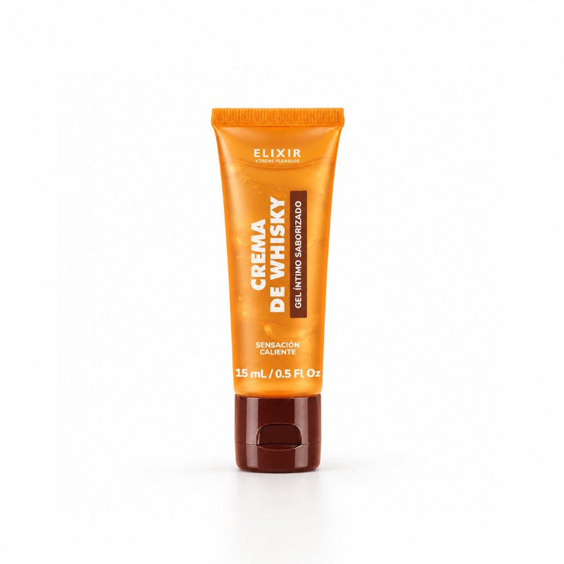 Lubricante Íntimo Saborizado Crema de Whisky Elixir – Sensación Caliente 15 ml