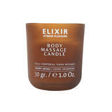 Vela Corporal para Masajes Elixir — Aroma Amaderado & Óleo Tibio