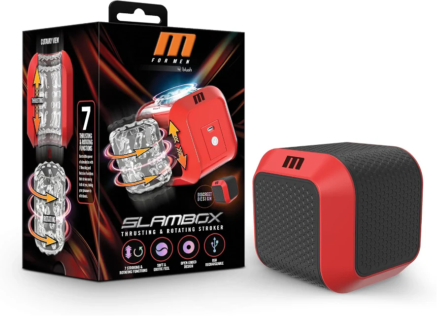 Masturbador con Rotación y Empuje Slambox M for Men | TPE Recargable