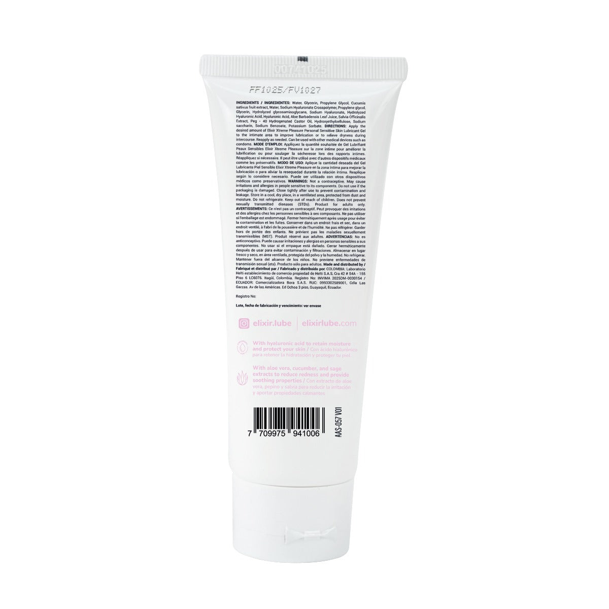 Lubricante Íntimo Piel Sensible Elixir Natural Sensitive 100ml