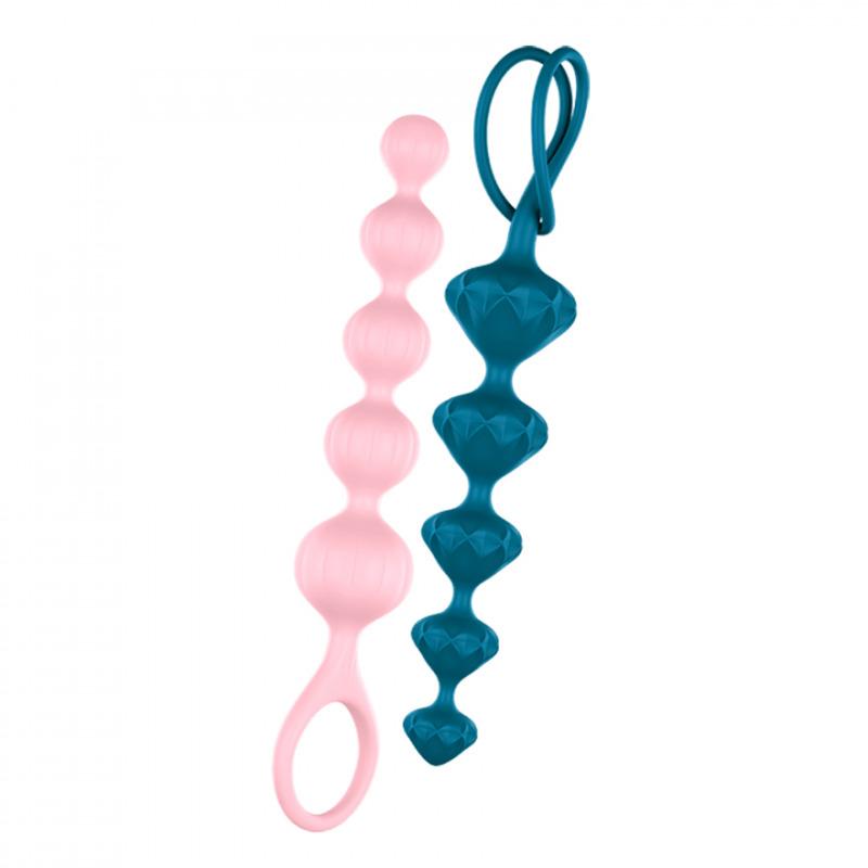 Set de Plugs Anales Satisfyer Love Beads — Dos Diseños, Silicona Médica & Placer que Escala
